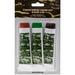 Set de 3 tubos de pintura corporal de camuflaje