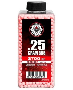 Bolas G&G Tracer 0.25 rojas 2700 unidades