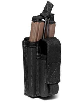 Doble funda portacargador de 5.56mm y 9mm WARRIOR ASSAULT negro
