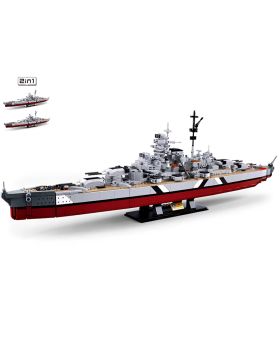 Set SLUBAN Bismarck Battleship 2 in 1 / 75 cm