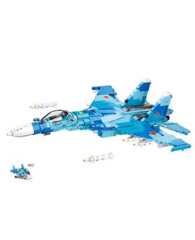 Set SLUBAN Jet Fighter 2 en 1 azul