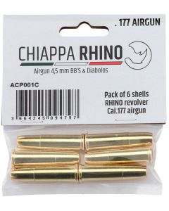 6 Cartuchos para Revólver CHIAPPA Rhino CO2 4.5mm