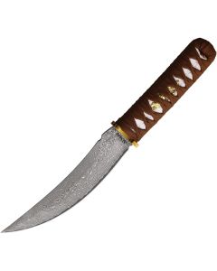 Cuchillo TOKISU Damasco marrón