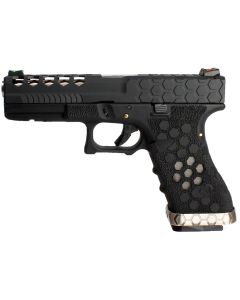 Pistola AW G17 Hex-Cut Negra GBB 6mm