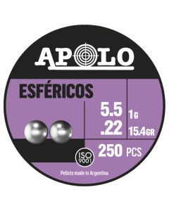 Balines APOLO Esféricos 5.5mm - 250 unidades