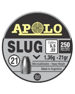 Balines APOLO Slug 5.5mm - 1,36g - 250 unidades