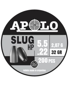 Balines APOLO Slug HP 5.5mm - 1,36g - 200 unidades
