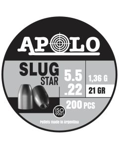 Balines APOLO Slug Star 5.5mm - 1,36g - 200 unidades