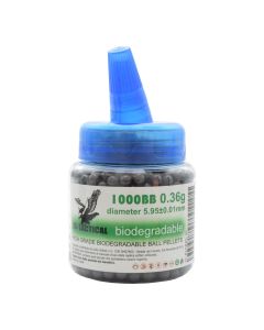 Bolas de Airsoft BIO JS-TACTICAL High Grade 0,36 g Negras x1000 6mm