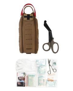 Bolsillo de Primeros Auxilios MILTEC IFAK Rapid Pack con Tijeras coyote