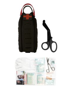 Bolsillo de Primeros Auxilios MILTEC IFAK Rapid Pack con Tijeras negro
