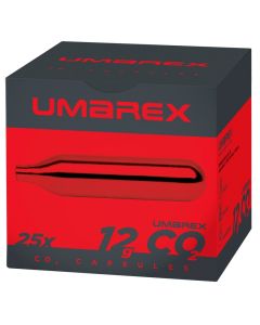 Caja con 25 cápsulas de CO2 UMAREX de 12 gramos