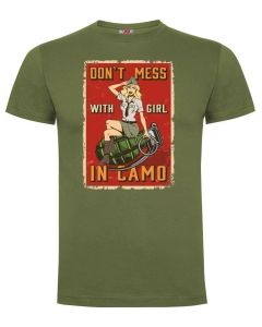 Camiseta SUMMIT OUTDOOR Don't Mess with girl verde