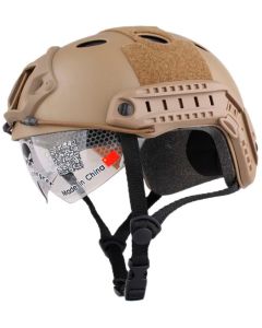 Casco EMERSON Fast MH Coyote con pantalla