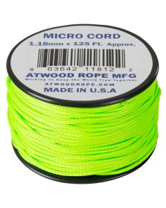 Rollo de Cuerda Micro Cord ATWOOD ROPE verde neón - 38 metros