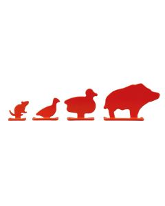 Dianas metálica con 4 animales