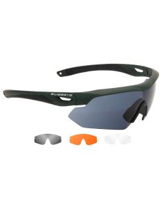 Gafas SWISS EYE NightHawk 3 lentes con montura verde