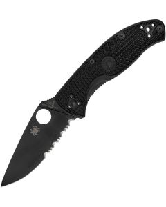 Navaja SPYDERCO Tenacious Black filo combinado