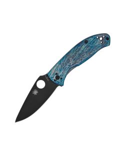 Navaja Táctica SPYDERCO Tenacious Black Blade azul