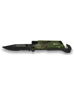 Navaja K25 con pedernal y linterna Boscoso Pixelado
