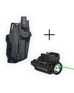 PACK COB TACTICAL: Funda RADAR HAWK Glock 17/19 + Linterna OLIGHT Baldr S