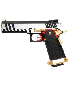 Pistola AW Hi-Capa 5.1 Plata-Oro GBB 6mm
