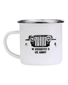 Taza Esmaltada FOSTEX WWII SERIES US Army blanca
