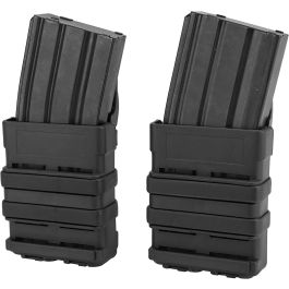 Portacargadores de rifle de extracción rápida para MOLLE y cinturón de servicio 2 unidades polímero ABS