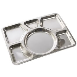 BANDEJA DE CANTINA MILITAR EN ACERO INOXIDABLE