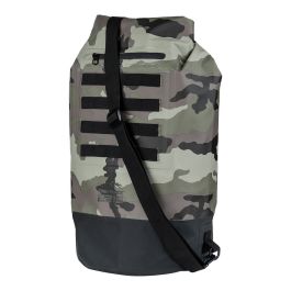 Petate impermeable de viaje con sistema MOLLE camuflaje Woodland