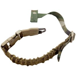 Correa portafusil de 1 punto MOLLE liberación rápida ambidiestra con mosquetón metálico Multicam