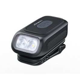 Linterna recargable con clip giratorio 360 grados y modos de iluminación blanca roja y RGB