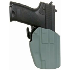 Funda de pistola de polímero diestro con pala para cinturón retención nivel I gris