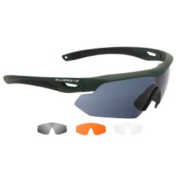 GAFAS DE PROTECCIÓN CON MONTURA VERDE Y 3 LENTES INTERCAMBIABLES