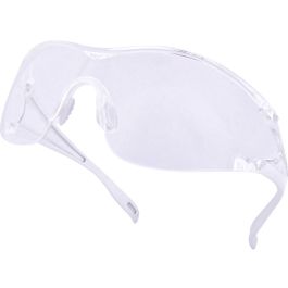 Gafas de seguridad curvadas policarbonato antimpacto con patillas ajustables Transparente