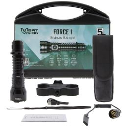 Kit de linterna de caza Force 1 recargable 1000 lúmenes