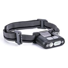 Linterna frontal 320 lúmenes recargable con luz blanca y roja