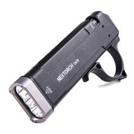 Linterna portátil ultraslim 3500 lúmenes con haz de 220 m cinco modos de iluminación táctico de servicio y bloqueo estroboscópico de un solo paso