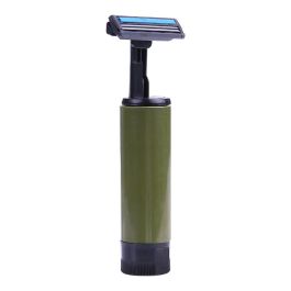 Maquinilla de afeitar plegable para viaje con estuche protector