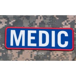 PARCHE DE GOMA PVC MEDIC AZUL Y ROJO