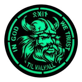 PARCHE FLUORESCENTE ODÍN DIOS VIKINGO