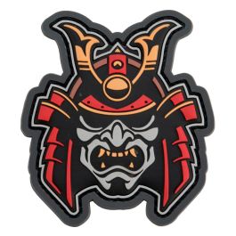 PARCHE DE GOMA 3D GUERRERO SAMURAI ROJO