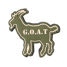 Parche de PVC tridimensional con diseño de cabra GOAT beige