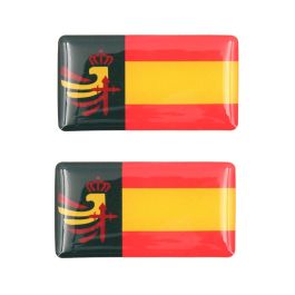 Pegatina 3D institucional para equipamiento con bandera de España y emblema del Ejército de Tierra Oscuro