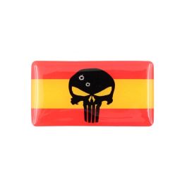 Pegatina 3D Bandera de España con Punisher para uso exterior
