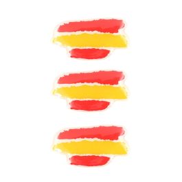 Conjunto de 3 pegatinas decorativas 3D con bandera de España Amarillo