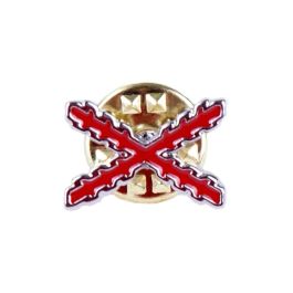 Alfiler decorativo Immortal Warrior Cruz de Borgoña Rojo