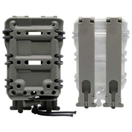 Portacargador rígido MOLLE para cargador calibre 5,56 mm compatible M4 M16 G36 Gris