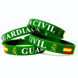 PULSERA DE SILICONA GUARDIA CIVIL VERDE