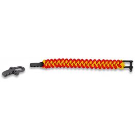 PULSERA PARACORD ESPAÑA HEBILLA METÁLICA ROJO Y AMARILLO